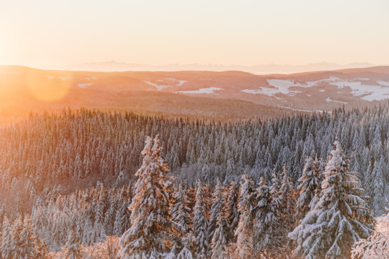 Winter Panorama Sonnenuntergang