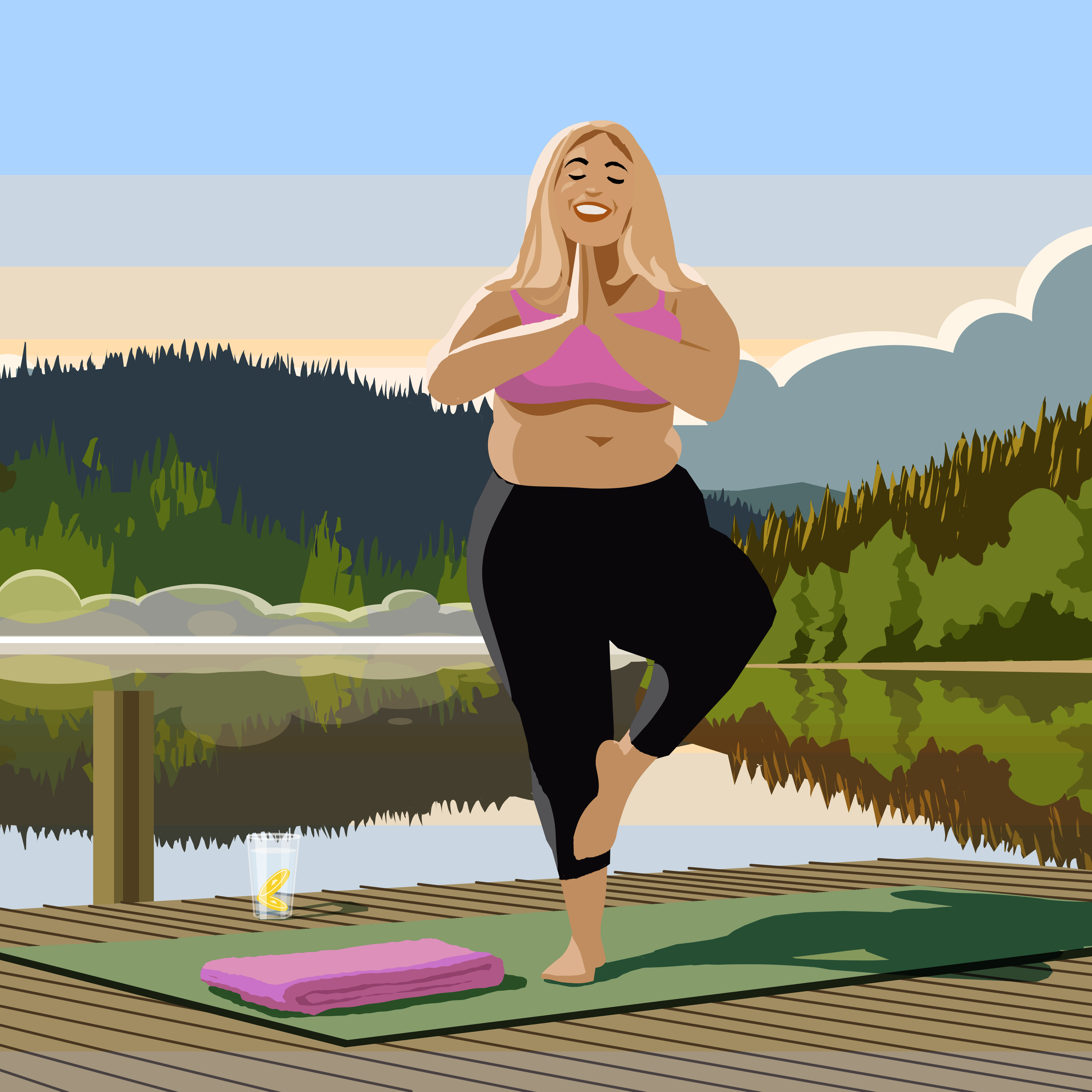 Wellness Yoga Illustration